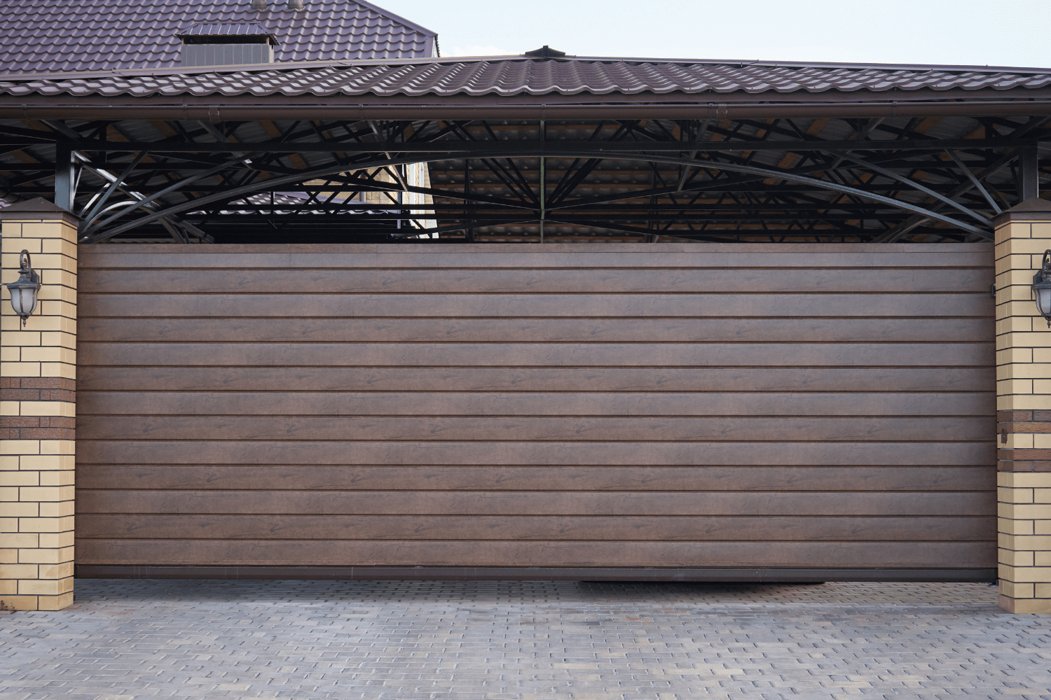 composite driveway gate installation