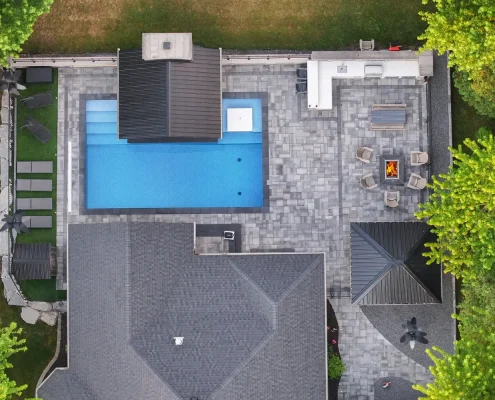 Backyard interlocking in Bolton