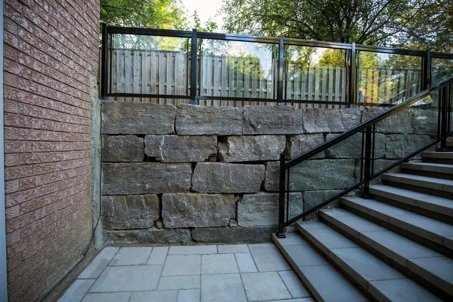 Retaining walls in Milton