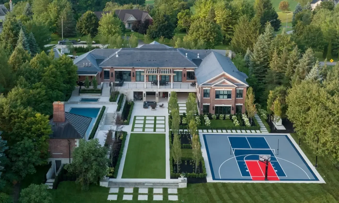 landscape designs with games courts