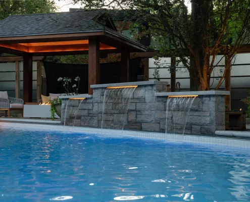backyard oasis at golden hour 29s