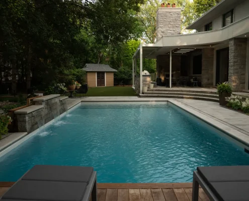 backyard oasis at golden hour 4l4